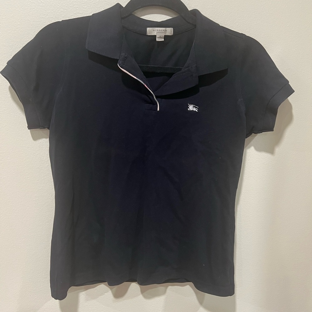 Burberry Women's Black Polo Shirt